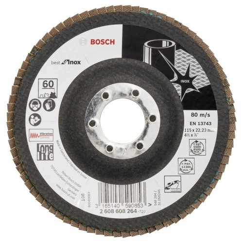 Bosch - 115 mm 60 Kum Best Serisi Inox Flap Disk