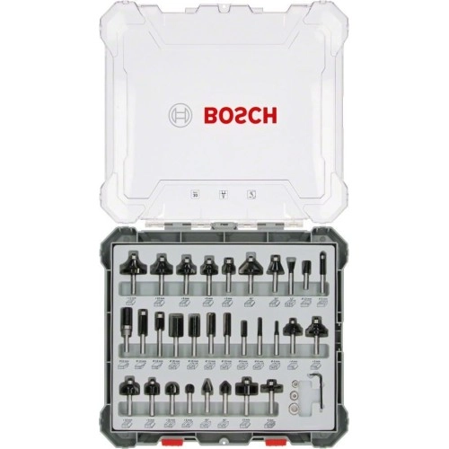 Bosch - Profesyonel 30 Parça Karışık Freze Ucu Seti 8 mm Şaftlı