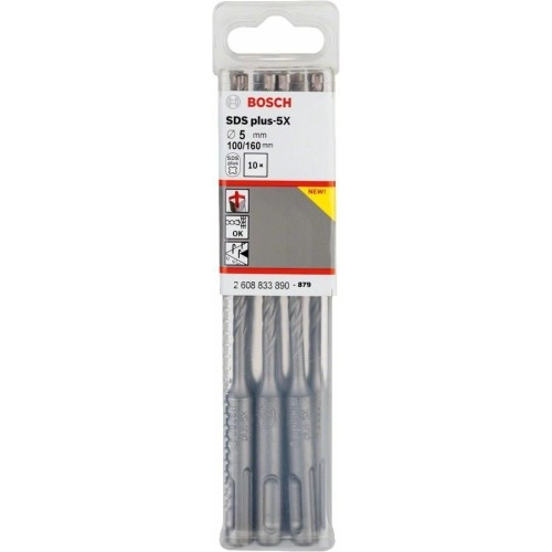 Bosch - SDS-Plus-5X Serisi Kırıcı Delici Matkap Ucu 5*160 mm 10'lu