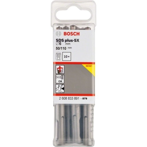 Bosch - SDS-Plus-5X Serisi Kırıcı Delici Matkap Ucu 6*110 mm 10'lu