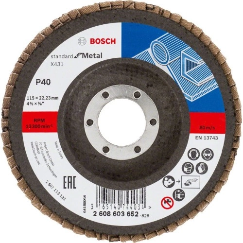 Bosch - 115 mm 40 Kum Standard Seri AlOX Flap Disk
