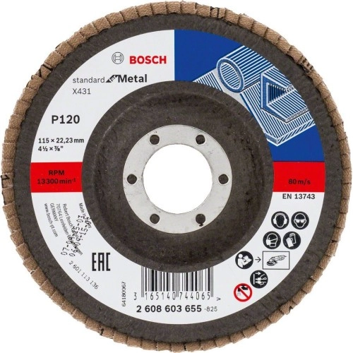 Bosch - 115 mm 120 Kum Standard Seri AlOX Flap Disk