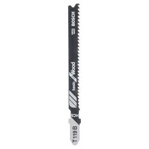 Bosch - Ekonomik Seri Ahşap İçin T 119 B Dekupaj Testeresi Bıçağı - 5'Li Paket