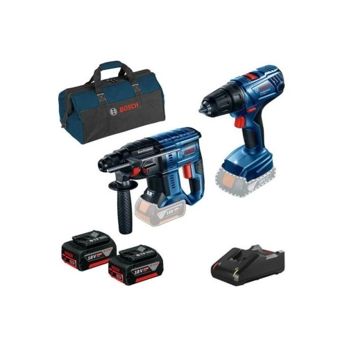 Bosch GBH 180-LI + GSR 180-LI + 2 x akü GBA 18V 4,0Ah + GAL 18V-40 + Bag