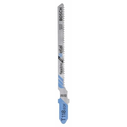 Bosch - Kırılmaya Karşı Dayanıklı Seri Metal İçin T 118 EOF Dekupaj Testeresi Bıçağı - 5'Li Paket