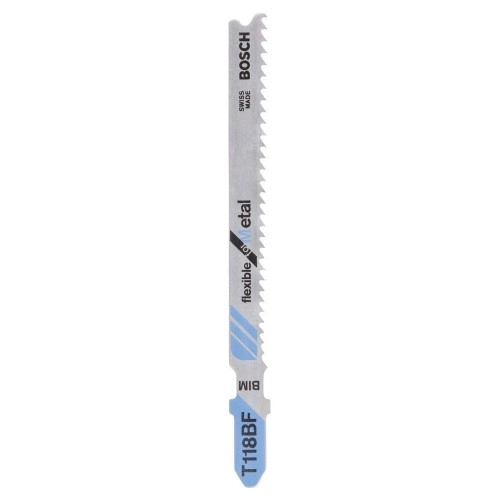 Bosch - Kırılmaya Karşı Dayanıklı Seri Metal İçin T 118 BF Dekupaj Testeresi Bıçağı - 5'Li Paket