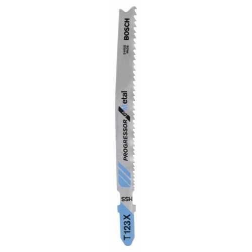 Bosch - Kademeli Artan Dişli Seri Metal İçin T 123 XF Dekupaj Testeresi Bıçağı - 5'Li Paket