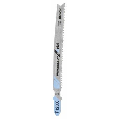 Bosch - Kademeli Artan Dişli Seri Metal İçin T 123 XF Dekupaj Testeresi Bıçağı - 25'Li Paket