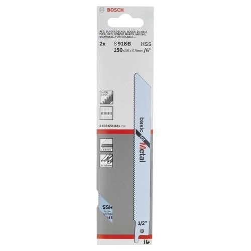 Bosch - Basic Serisi Metal için Panter Testere Bıçağı S 918 BF - 2'li