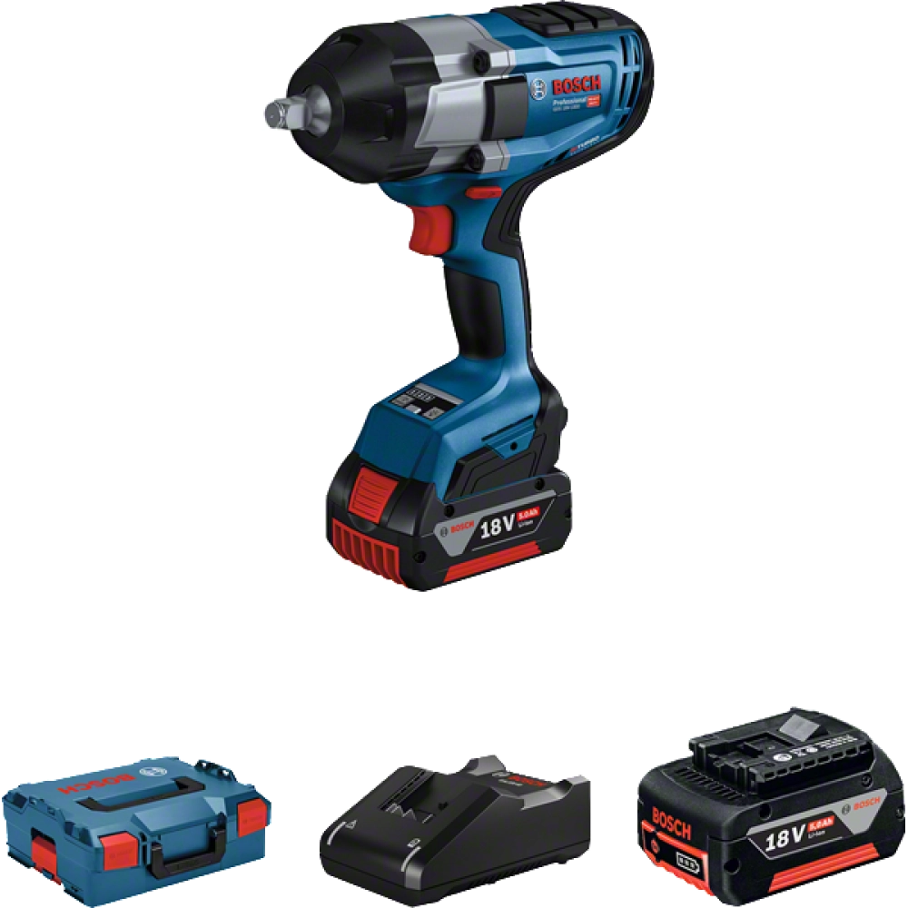 Bosch Professional GDS 18V-1000 (2 x 5.0 Ah; L-Boxx) Akülü Darbeli Somun Sıkma Makinesi