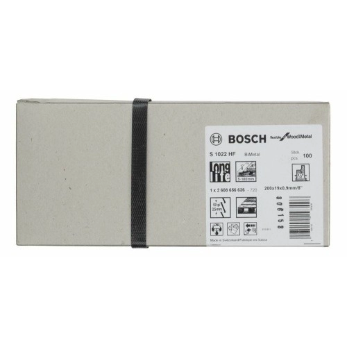 Bosch - Flexible Serisi Ahşap Ve Metal için Panter Testere Bıçağı S 1022 HF - 100'lü