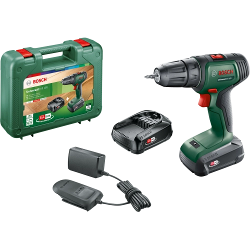 Bosch UniversalDrill 18 Çift Akülü Delme Vidalama Makinesi (2 x 1,5Ah)
