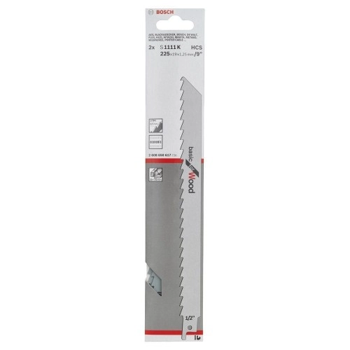 Bosch - Basic Serisi Ahşap için Panter Testere Bıçağı S 1111 K - 2'li