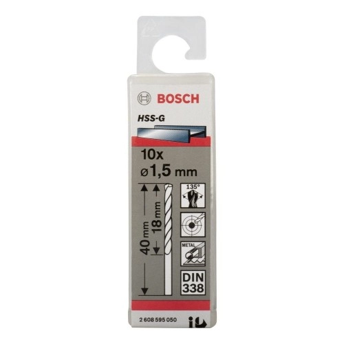 Bosch - HSS-G Metal Matkap Ucu 1,5*40 mm 10'lu Paket