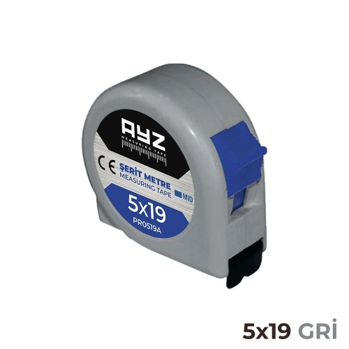 AYZ 5x19 Gri Şerit Metre