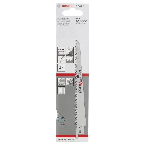Bosch - Top Serisi Ahşap için Panter Testere Bıçağı S 644 D - 2'li