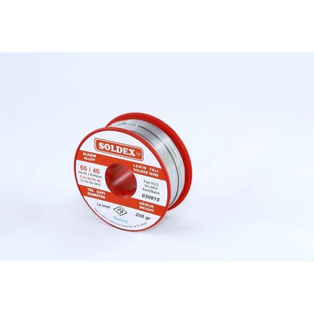 Soldex 1.6 mm 200 gr Lehim Teli Sn60  Pb40