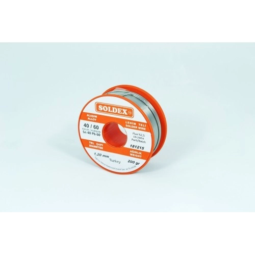 Soldex 1.2 mm 200 gr Lehim Teli Sn40  Pb60