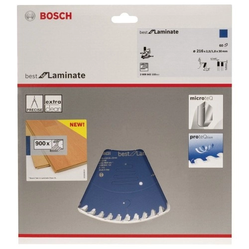 Bosch - Best Serisi Laminant için Daire Testere Bıçağı 216*30 mm 60 Diş