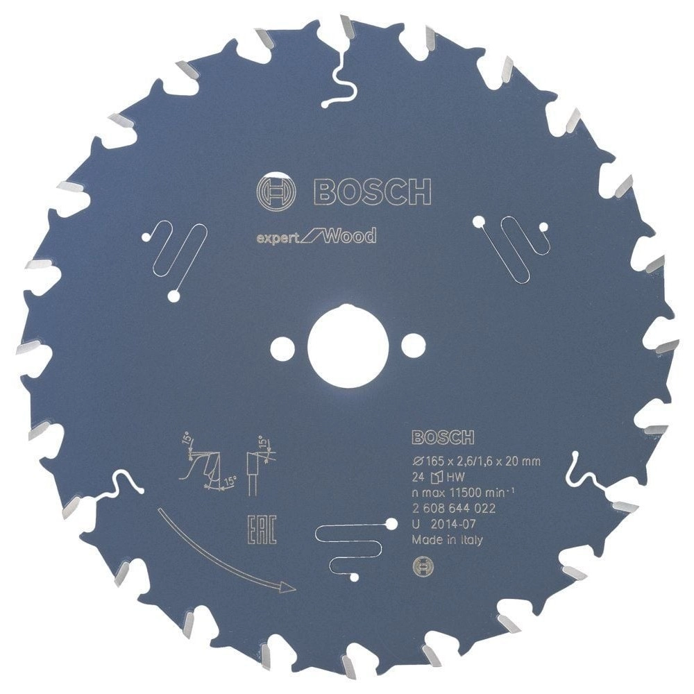 Bosch - Expert Serisi Ahşap için Daire Testere Bıçağı 165*20 mm 24 Diş