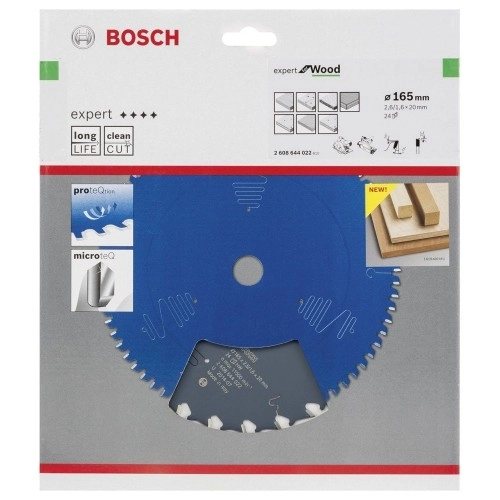 Bosch - Expert Serisi Ahşap için Daire Testere Bıçağı 165*20 mm 24 Diş