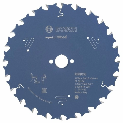 Bosch - Expert Serisi Ahşap için Daire Testere Bıçağı 184*20 mm 24 Diş