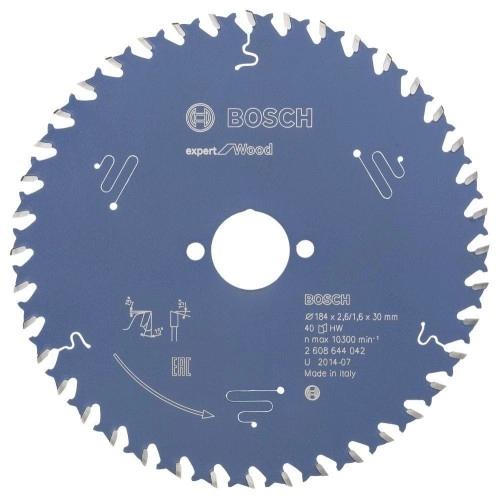 Bosch - Expert Serisi Ahşap için Daire Testere Bıçağı 184*30 mm 40 Diş
