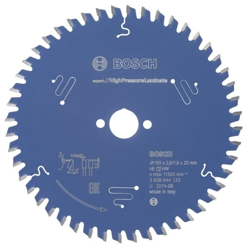 Bosch - Expert Serisi Yüksek Basınçlı Lamine Panel ve Trespa için Daire Testere Bıçağı 165*20 mm 48 Diş