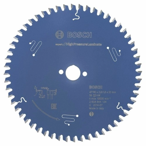 Bosch - Expert Serisi Yüksek Basınçlı Lamine Panel ve Trespa için Daire Testere Bıçağı 190*20 mm 56 Diş