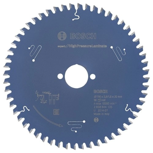 Bosch - Expert Serisi Yüksek Basınçlı Lamine Panel ve Trespa için Daire Testere Bıçağı 190*30 mm 56 Diş