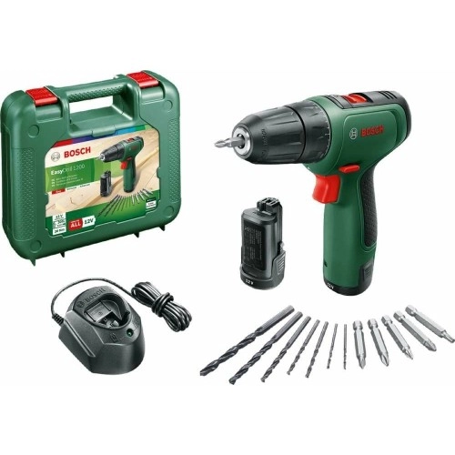 Bosch EasyDrill 1200 Akülü Delme Vidalama Makinesi + GAL 1210 CV + Aksesuar Seti (Çift Akülü)