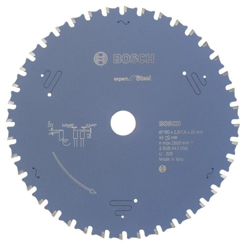 Bosch - Expert Serisi Metal için Daire Testere Bıçağı 190*20 mm 40 Diş