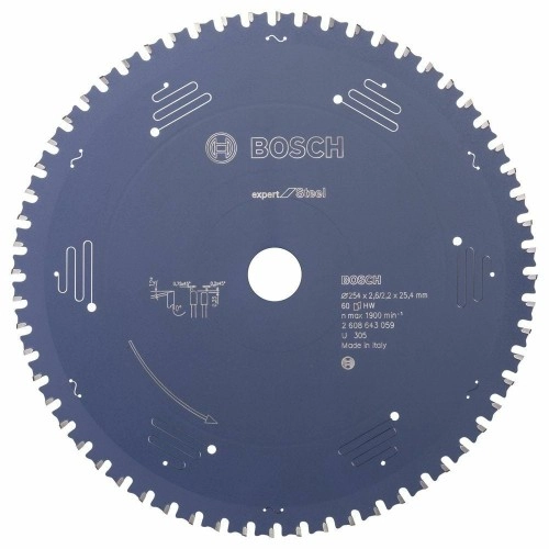 Bosch - Expert Serisi Metal için Daire Testere Bıçağı 254*25,40 mm 60 Diş